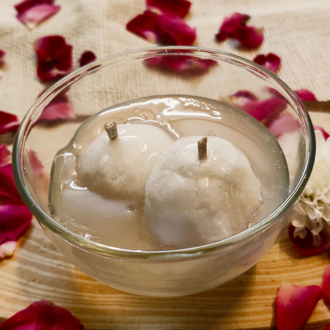 Rasgulla Scented Candle Diwali Edition - Lilly of the Valley Fragrance