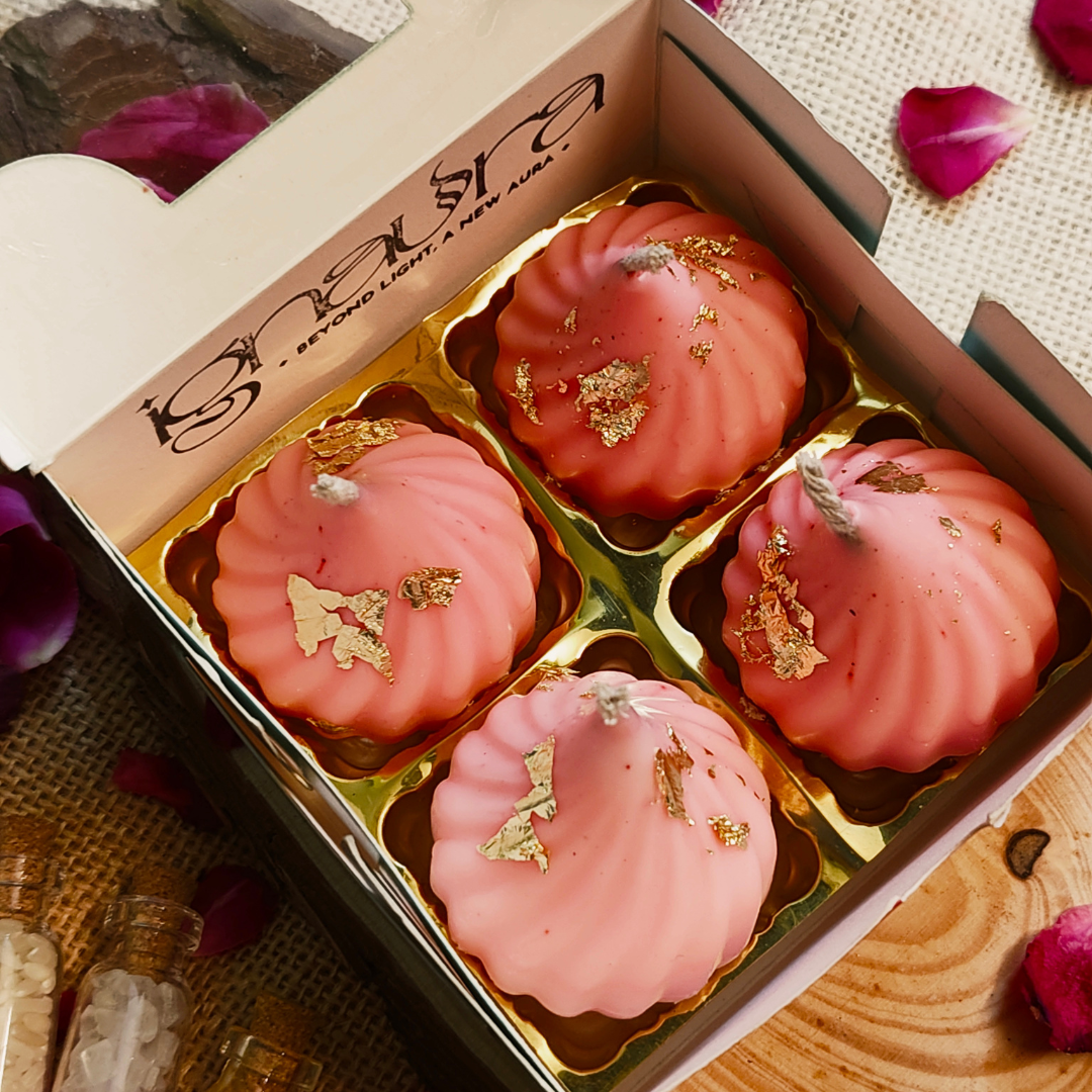 Scented Modak Shaped Candles – Diwali Edition - Pack of 4