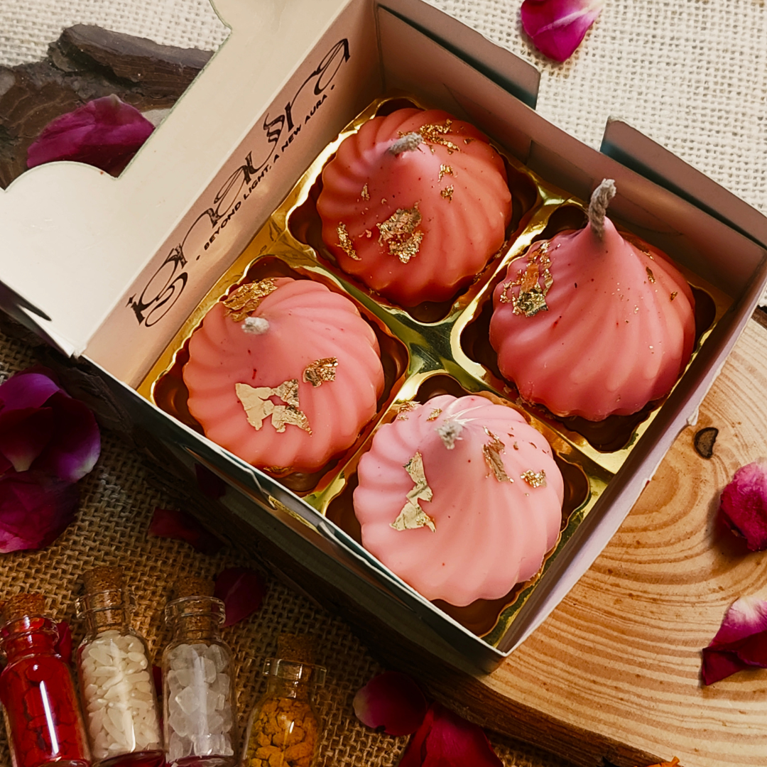 Scented Modak Shaped Candles – Diwali Edition - Pack of 4