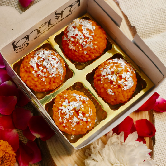 Motichoor Scented Candle - Diwali Edition - Pack of 4