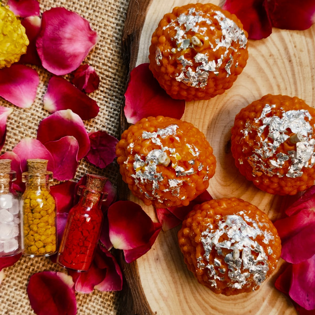 Motichoor Scented Candle - Diwali Edition - Pack of 4