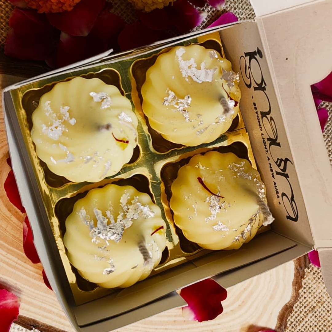 Scented Modak Shaped Candles – Diwali Edition - Pack of 4