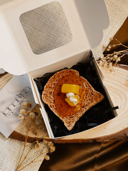Caramel Crust Scented Candle - Butter & Bread Shaped - Pack of 2